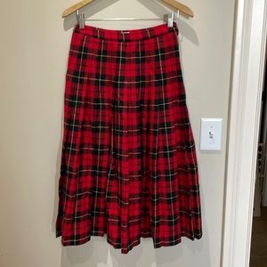 Pendleton Vintage Long Plaid Pleated Skirt Size 8